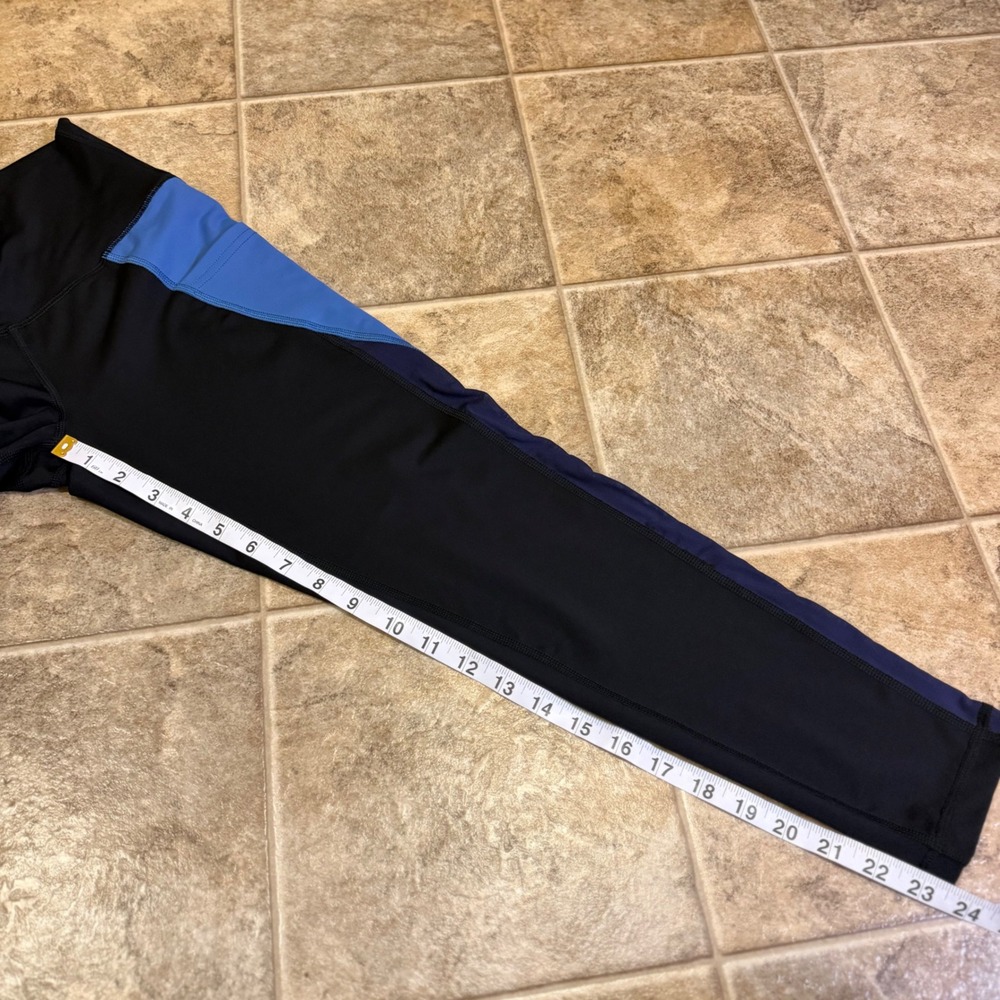 Aerie Chill Play Move High Waisted Colorblock Leggings Blue Womens Medium - Picture 6 of 10